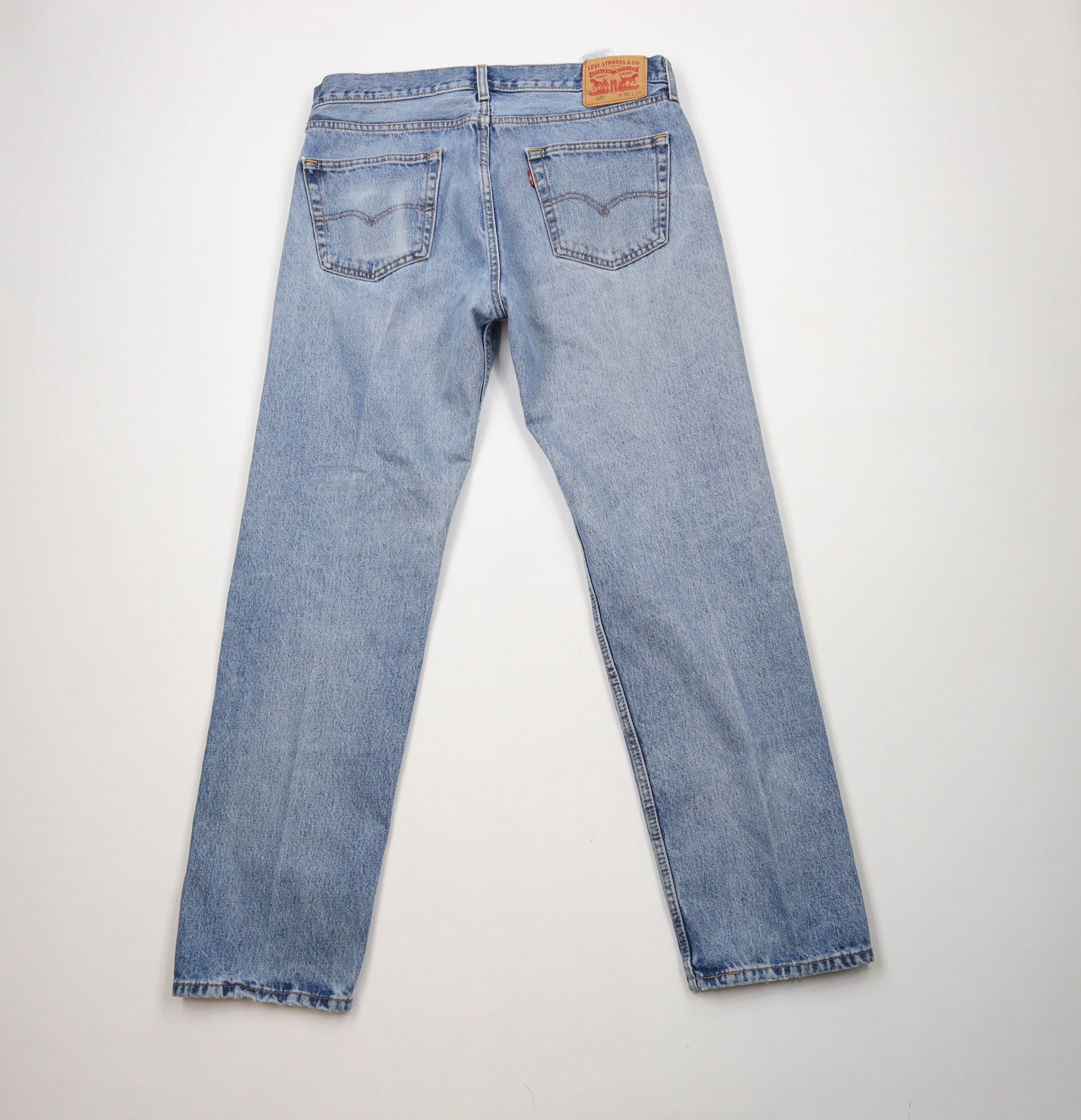 Levi's × Vintage Vintage Y2K Levis 505 Regular Fit Denim Jeans Blue Cotton Size US 35 - 11 Thumbnail