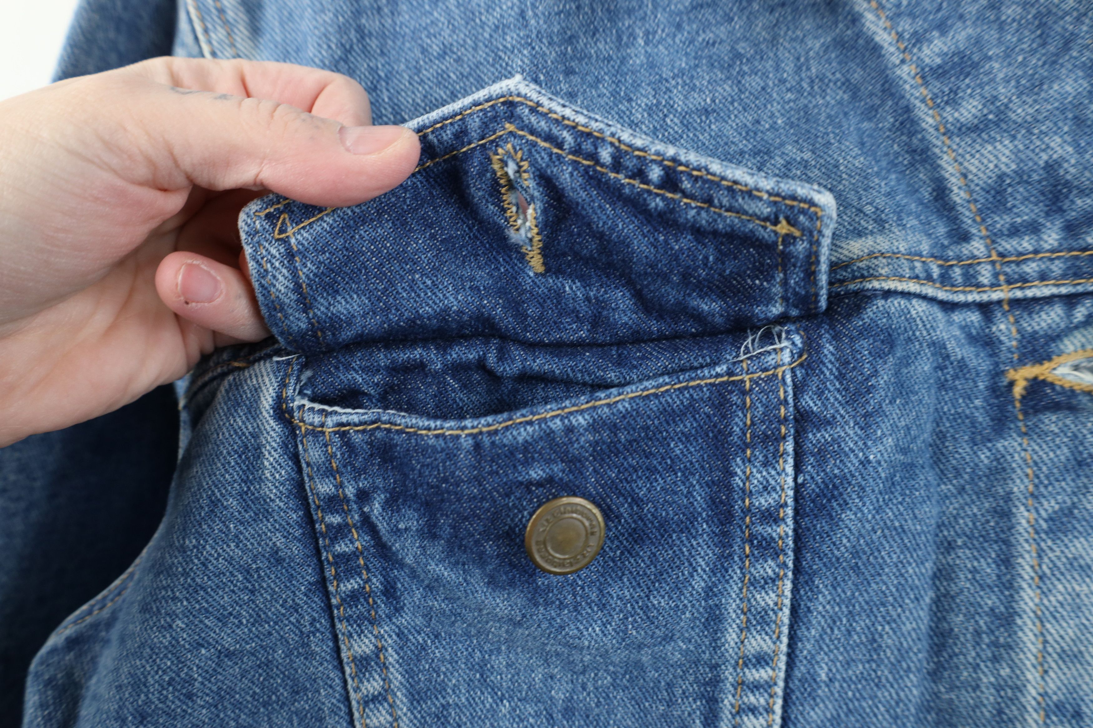 Vintage Vintage 90s Streetwear Babydoll Denim Jean Trucker Jacket Size L / US 10 / IT 46 - 9 Thumbnail