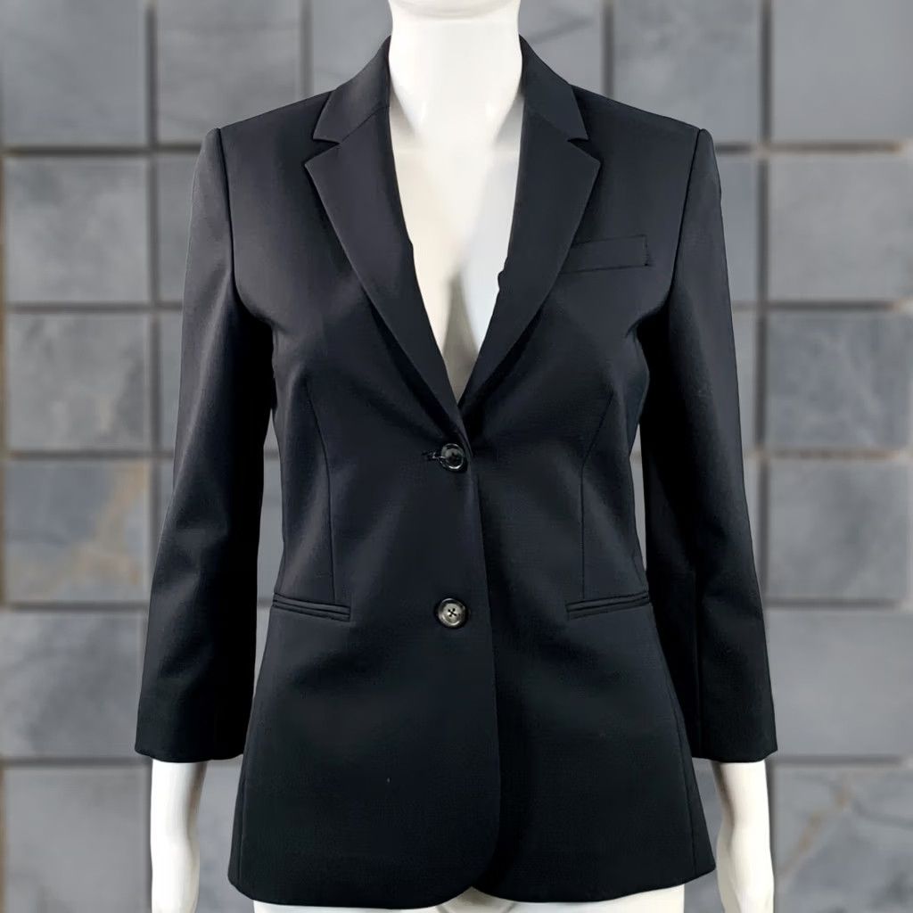 The Row THE ROW Blazer Jacket Navy Size 4 Virgin Wool Blend Notch Lapel Schoolboy Size S / US 4 / IT 40 - 1 Thumbnail