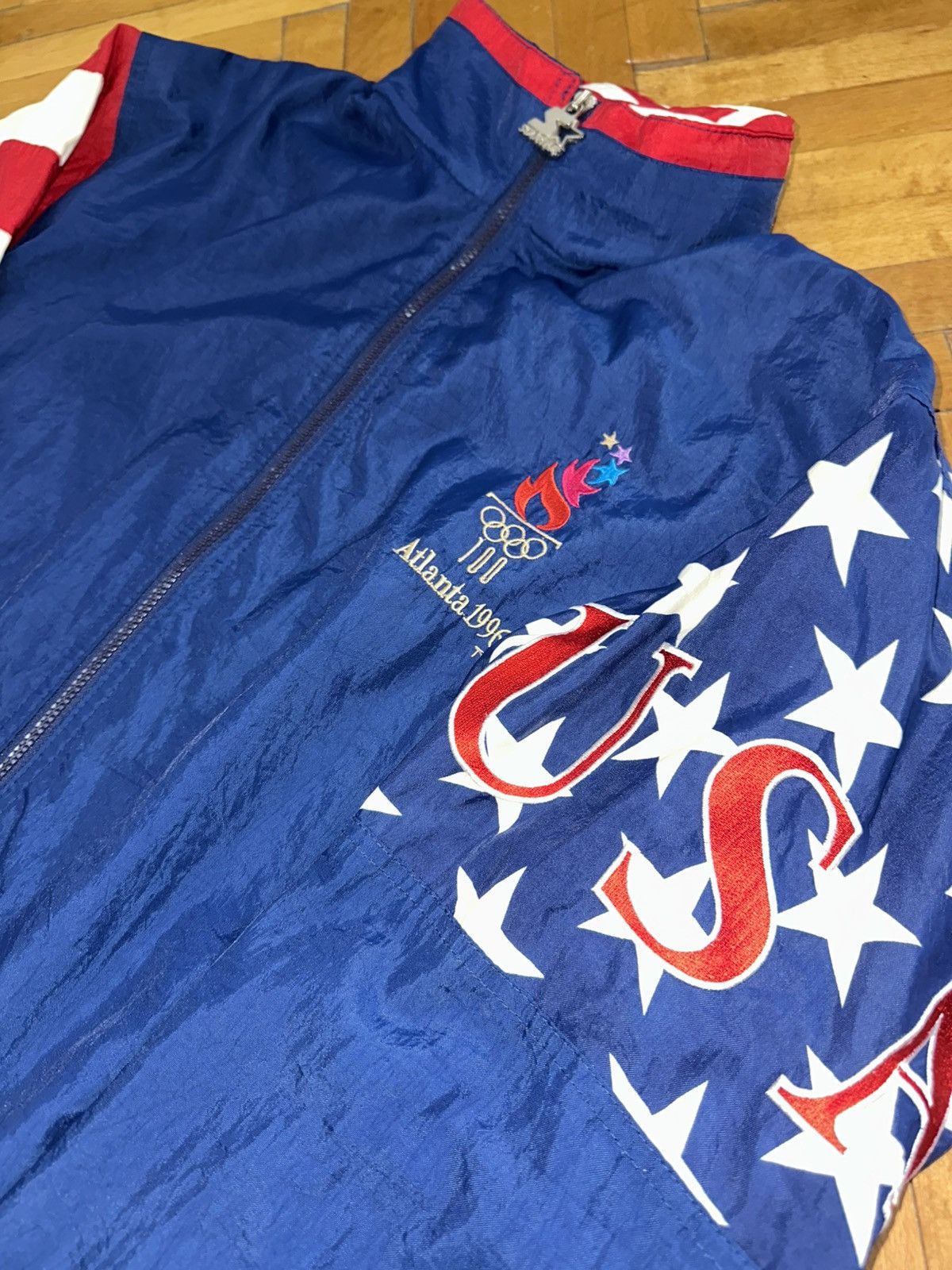 USA Olympics × Vintage Vintage Starter Atlanta USA Olympics 1996 baggy windbreaker Size US L / EU 52-54 / 3 - 3 Thumbnail