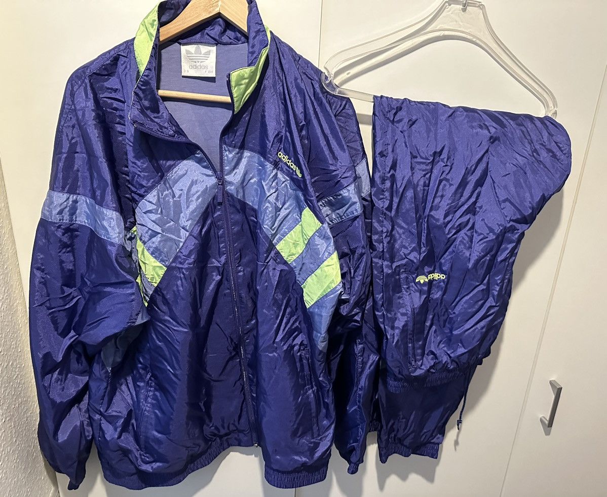 image of Adidas Trainingsanzug Size XL Vintage Tracksuit Adidas in Blue, Men's