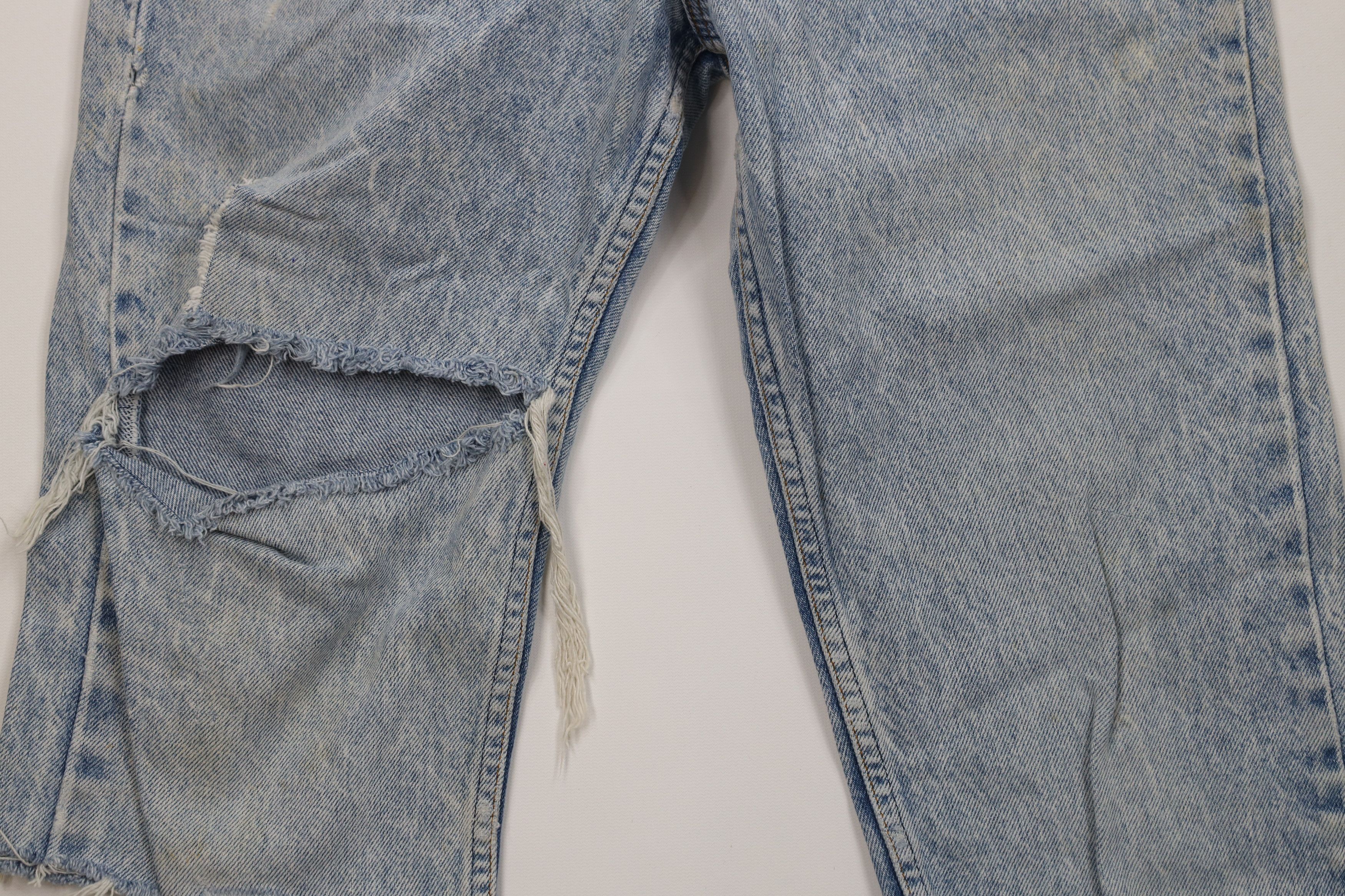Levi's Vintage 80s Levis 505 Orange Tab Acid Wash Denim Shorts USA Size US 31 - 3 Thumbnail