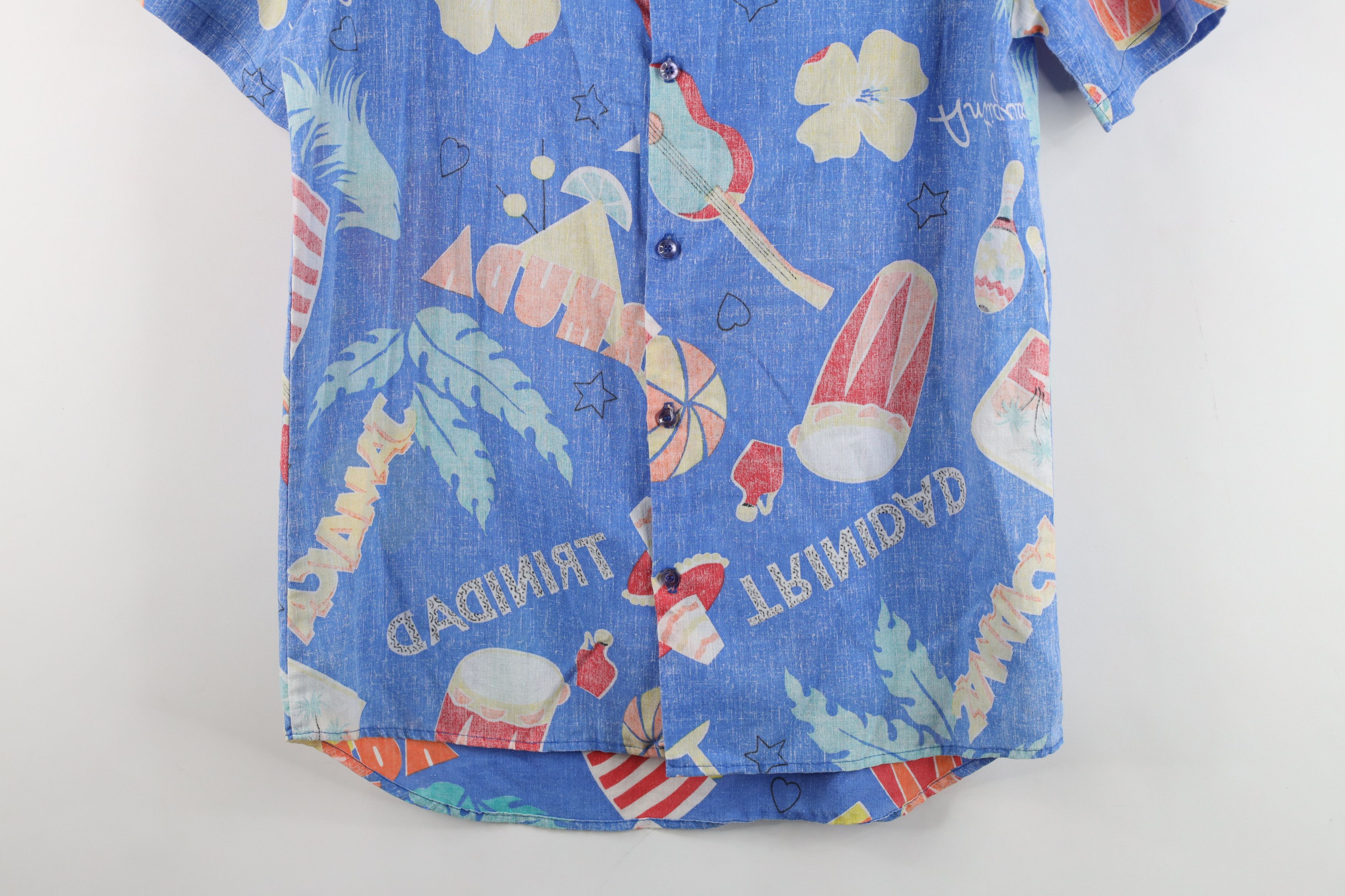 Vintage Vintage 70s Streetwear Print Jamaica Flower Button Shirt USA Size US S / EU 44-46 / 1 - 3 Thumbnail