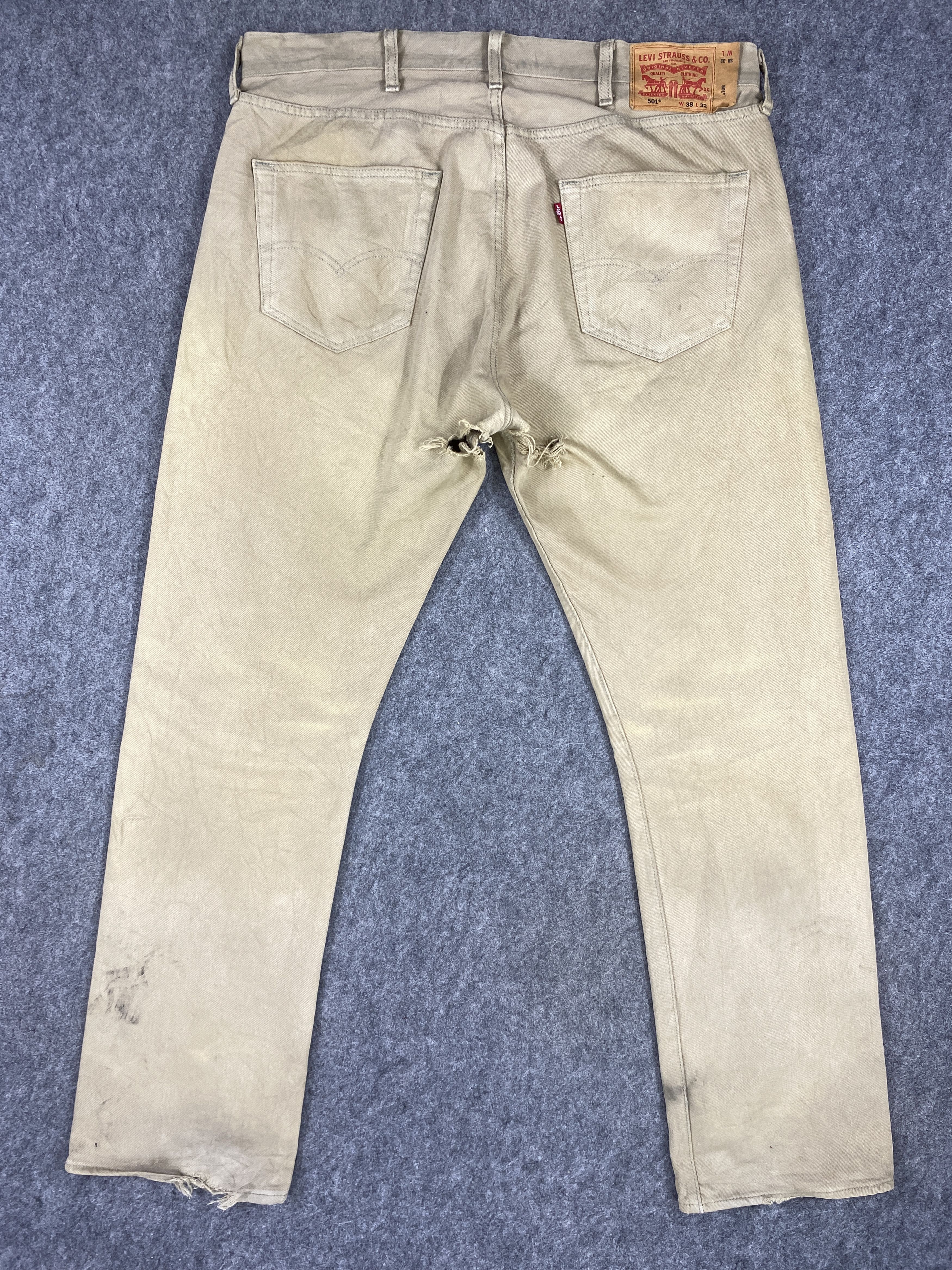 Vintage Khaki Vintage Levi's 501 Jeans 39x33 Denim -JN1544 Size US 39 - 2 Thumbnail