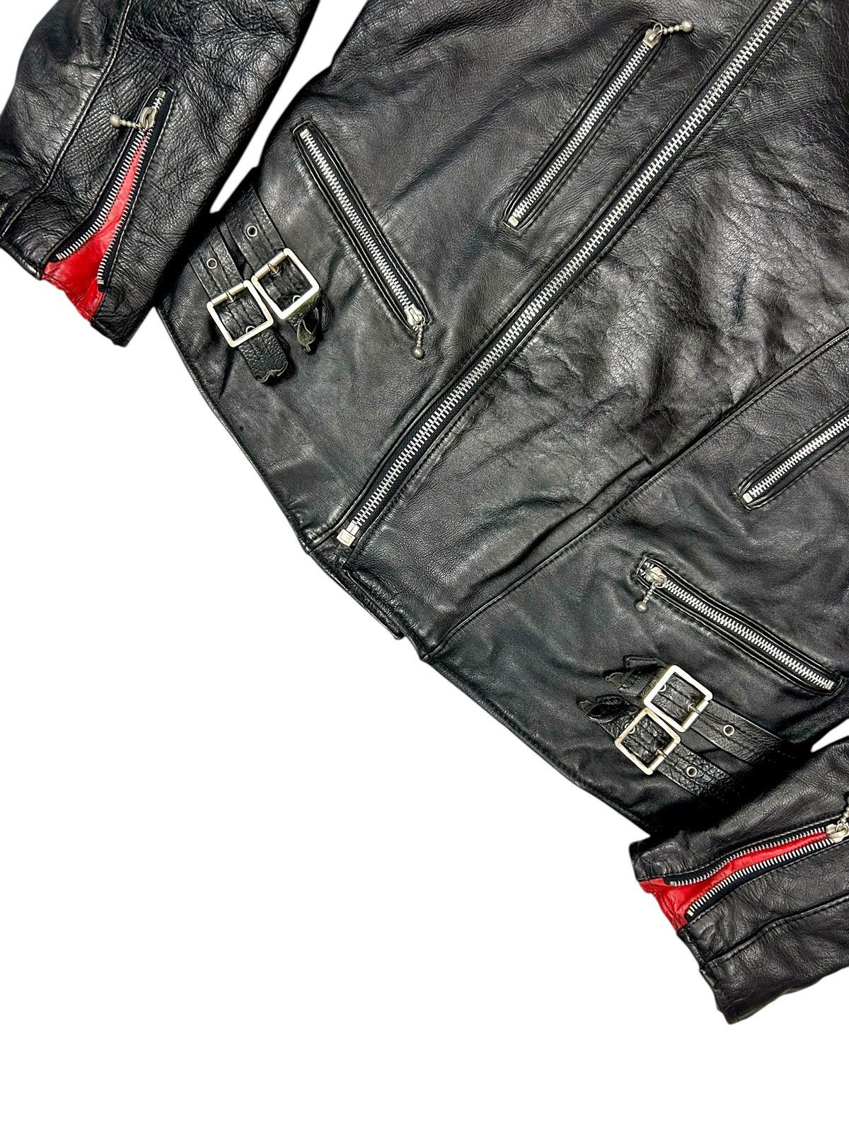 Genuine Leather Vintage 80s Retro Racing Biker Leather jacket Size US M / EU 48-50 / 2 - 5 Thumbnail