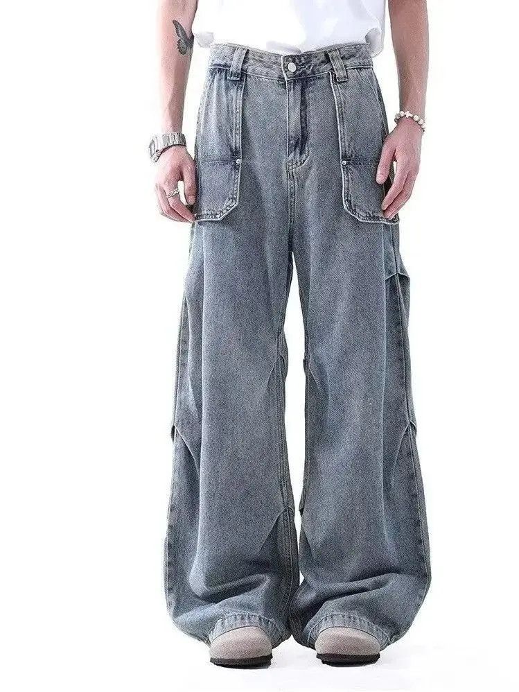 Japanese Brand Hip hop pocket loose wide leg jeans Size US 32 / EU 48 - 3 Thumbnail