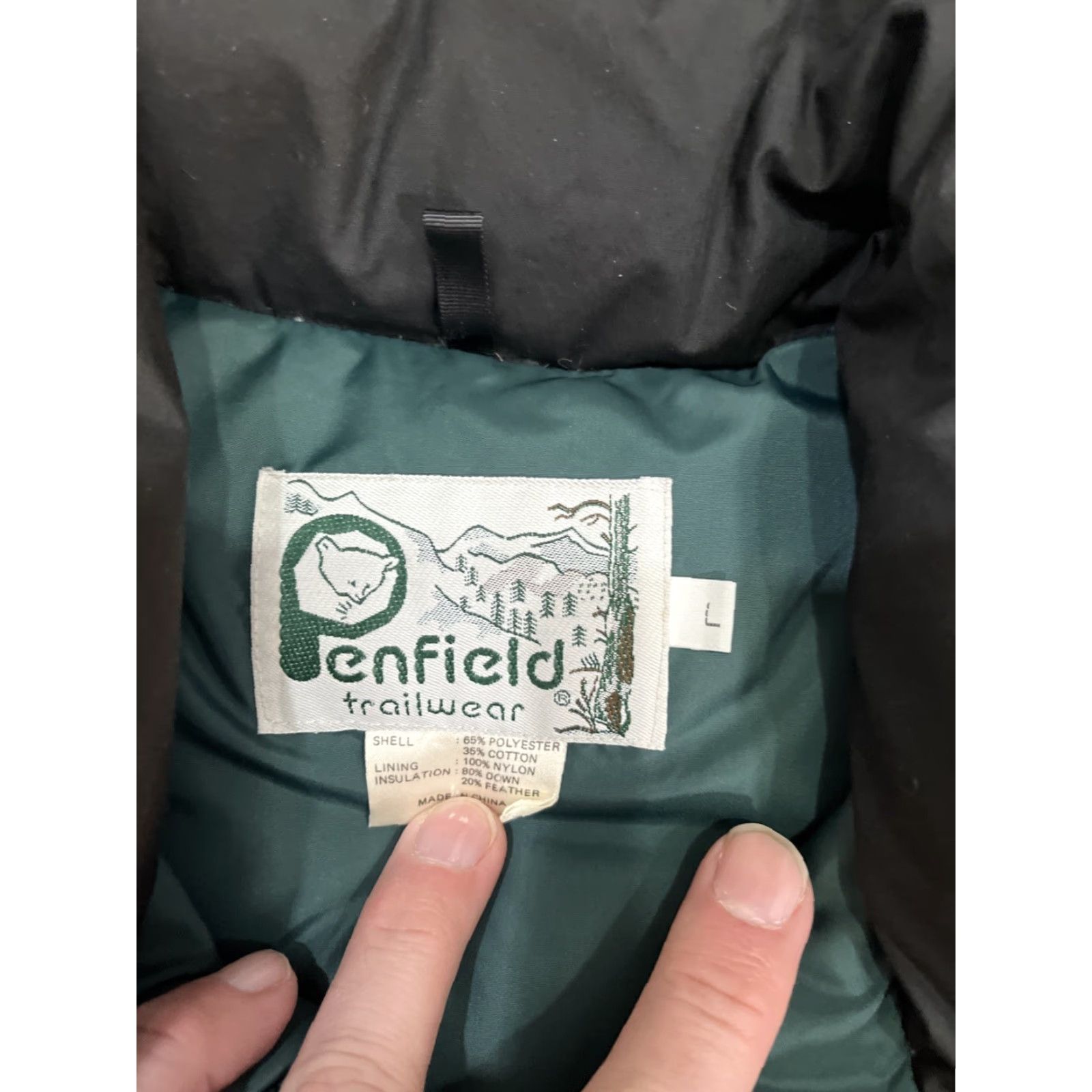 Penfield VINTAGE Penfield TrailWear Waterfowl Down Puffer Vest Mens USA Made L Black Quilted Vest Size US L / EU 52-54 / 3 - 2 Thumbnail