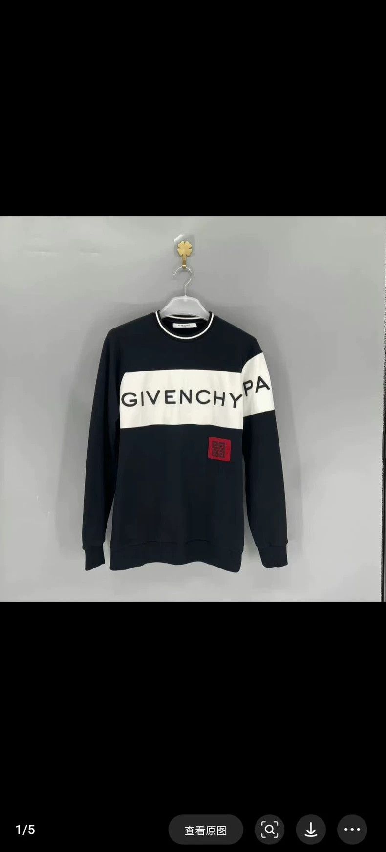 Givenchy Givenchy Black and White Colorblock LOGO Hoodie Size US M / EU 48-50 / 2 - 1 Thumbnail