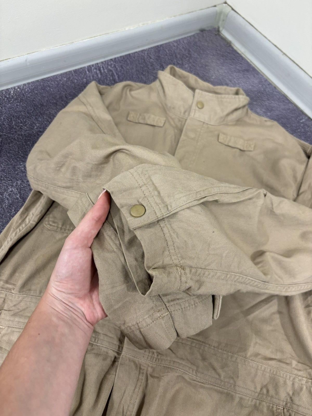 Carhartt Vintage Carhartt Flame Resistant Utility Work Beige Coverall Size US L / EU 52-54 / 3 - 9 Thumbnail