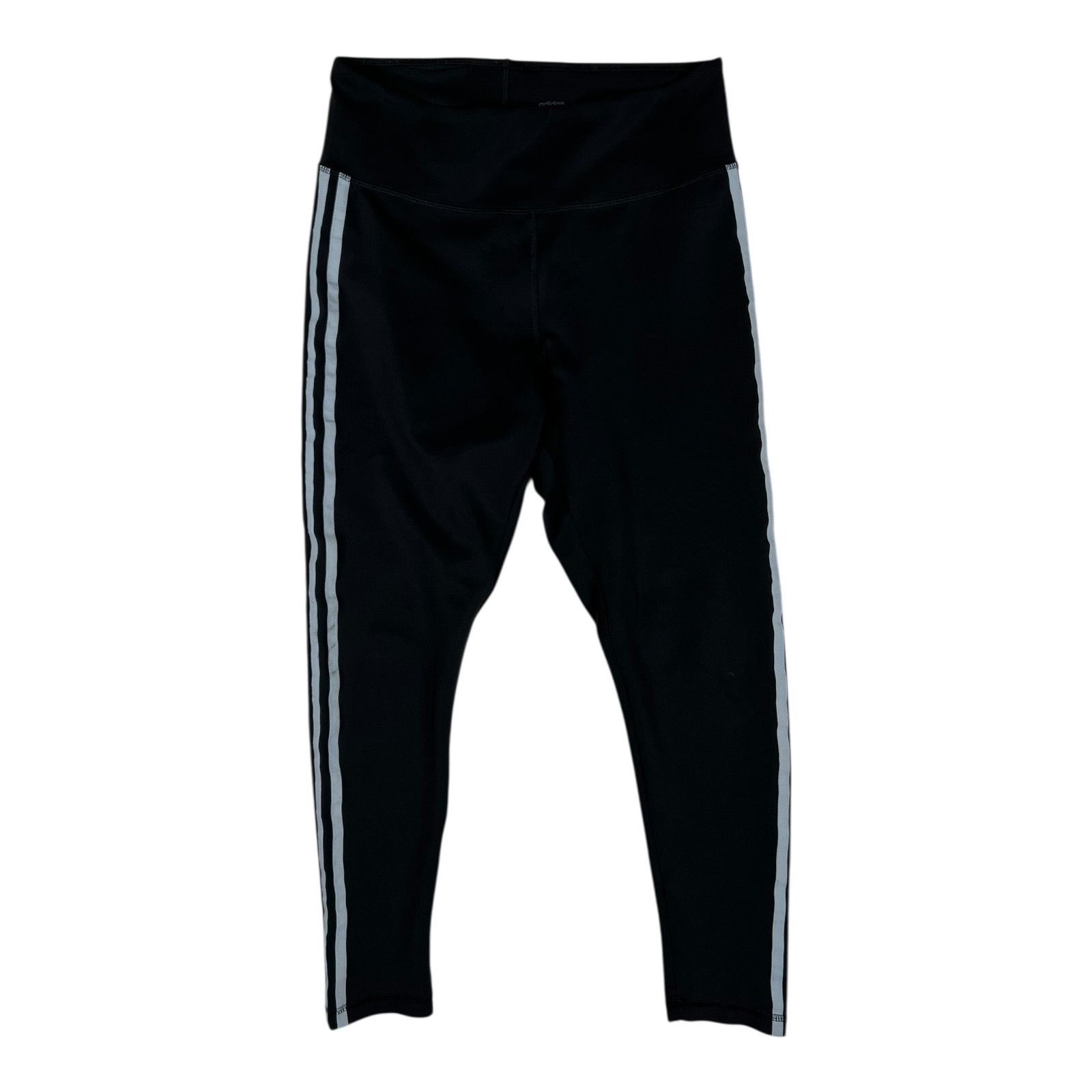 Adidas Adidas Pants Women's M/A Black Climalite 3-Stripes High Rise Size 29" - 1 Thumbnail
