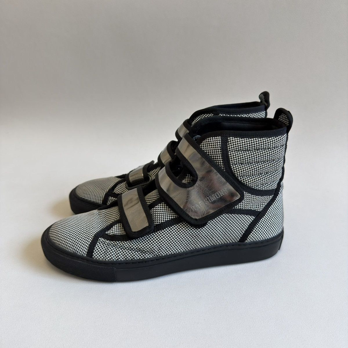 Raf Simons A/W 13 ‘Checkerboard Nylon’ Velcro Sneakers Size US 9 / EU 42 - 4 Thumbnail
