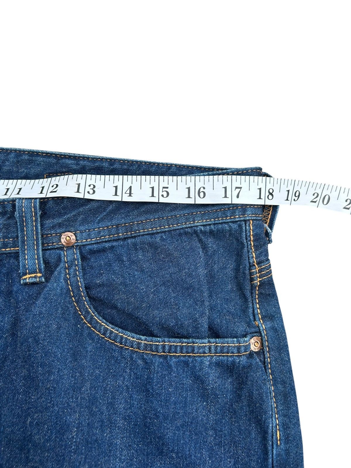 Kapital Buckle Back Vintage Lee Cowboy Selvedge Distressed Denim Size US 36 / EU 52 - 17 Thumbnail