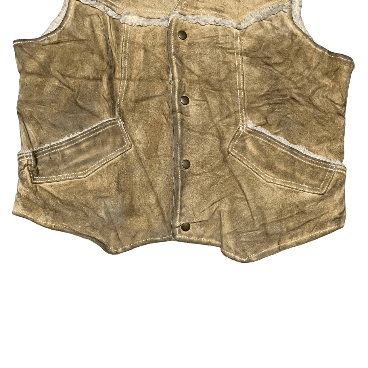 Genuine Leather Vintage Genuine Leather Vest Sherpa Linning Size US L / EU 52-54 / 3 - 3 Thumbnail