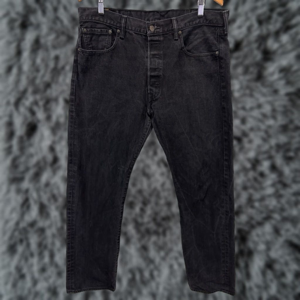 Levi's Levi's 501 Jeans Men 38x34 Black Straight Button Fly Denim Mens Size US 38 / EU 54 - 1 Thumbnail