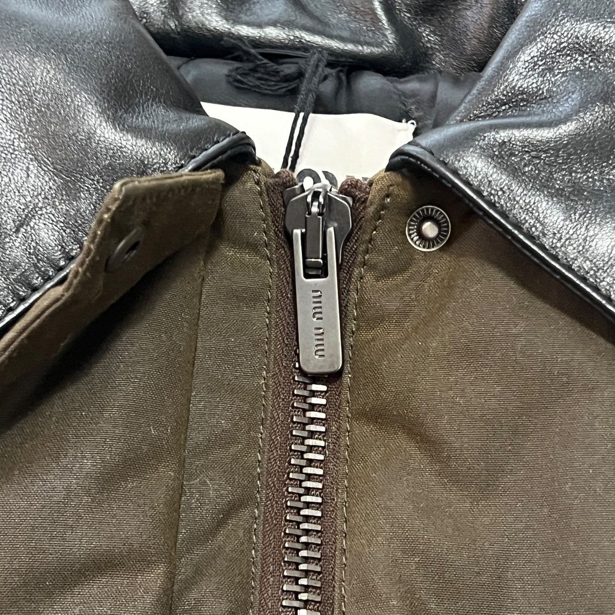 Miu Miu MIU MIU 2024AW Waxed Canvas Boulson Jacket (ML1104) Size US XXS / EU 40 - 4 Thumbnail