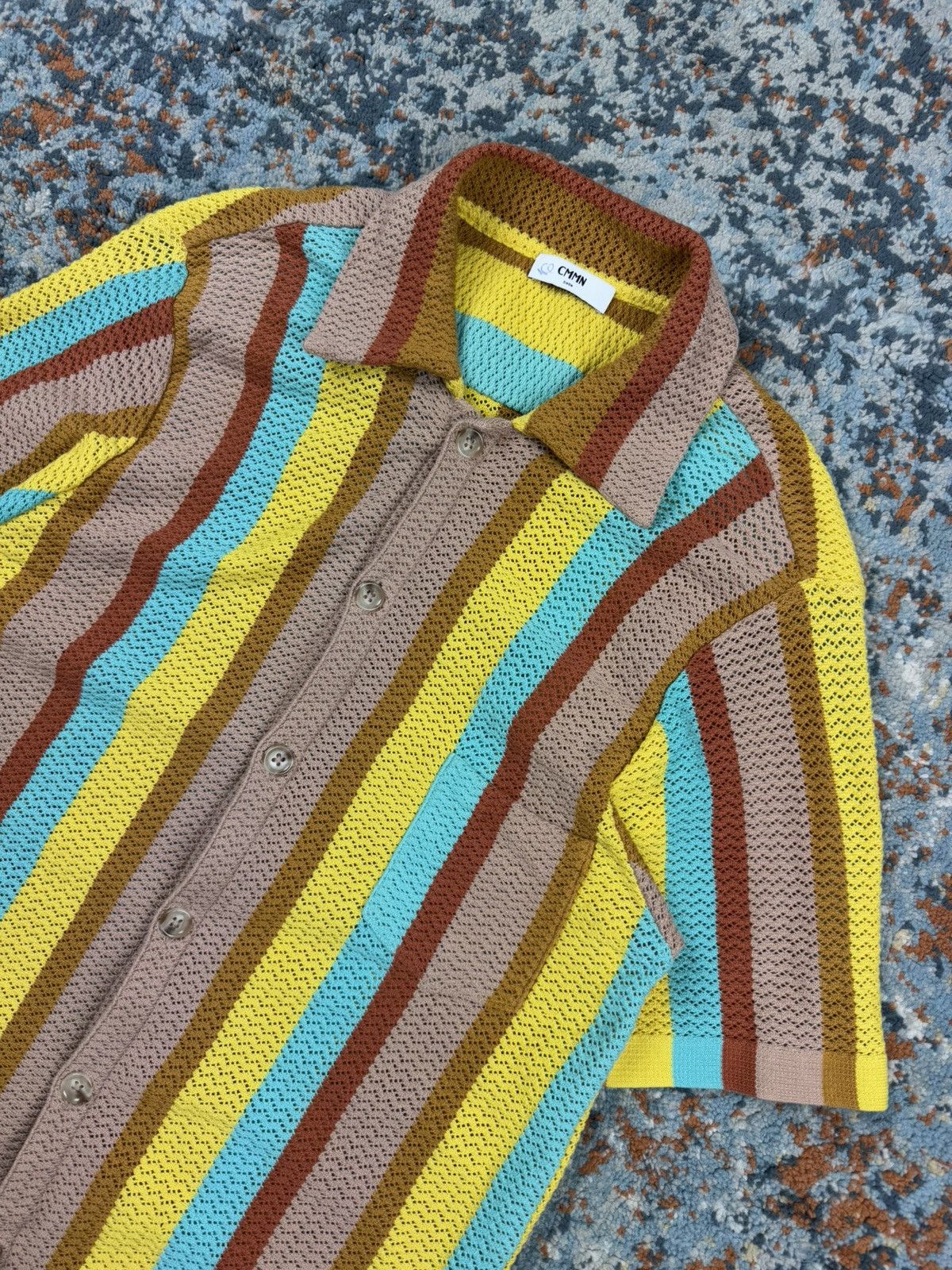 Other CMMN SWDN striped woven knitted cotton short sleeve shirt Size US S / EU 44-46 / 1 - 4 Thumbnail