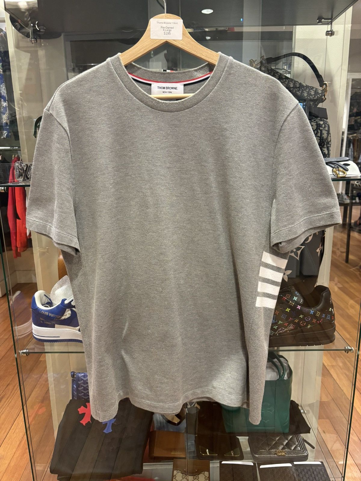Thom Browne Thom Browne Grey Tee Size US XL / EU 56 / 4 - 1 Thumbnail