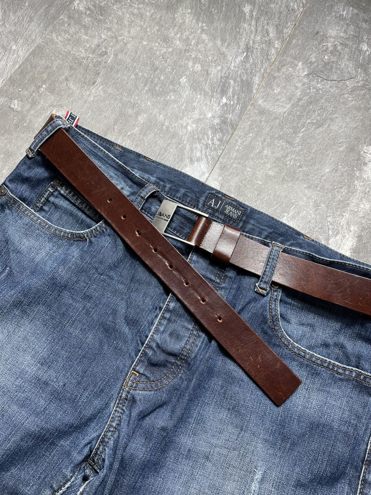 Dolce & Gabbana Vintage Dolce & Gabbana J&ANS Brown Leather Belt Y2K Size ONE SIZE - 9 Thumbnail