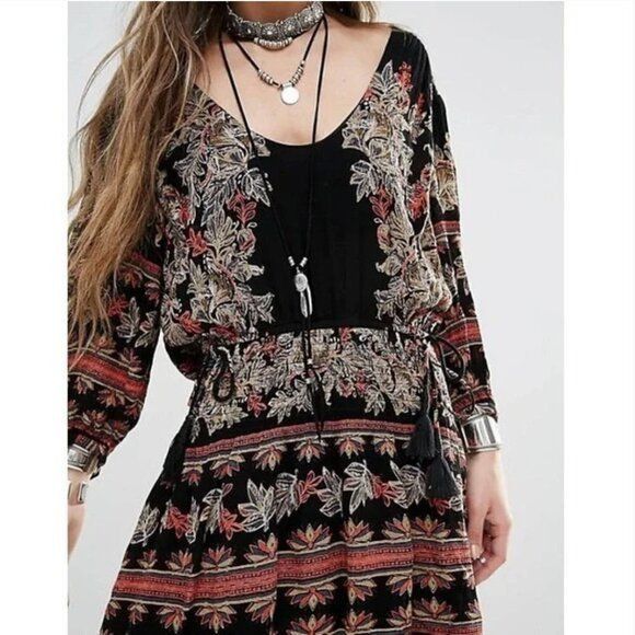 Free People Free People Moonlight Drive Dress S Revolve Black Smock Long Size S / US 4 / IT 40 - 6 Thumbnail