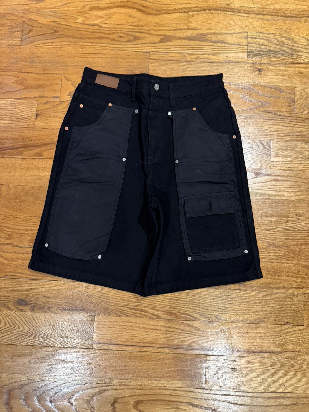 Andersson Bell Andersson Bell Black Double Knee Canvas Short Size US 33 - 1 Thumbnail