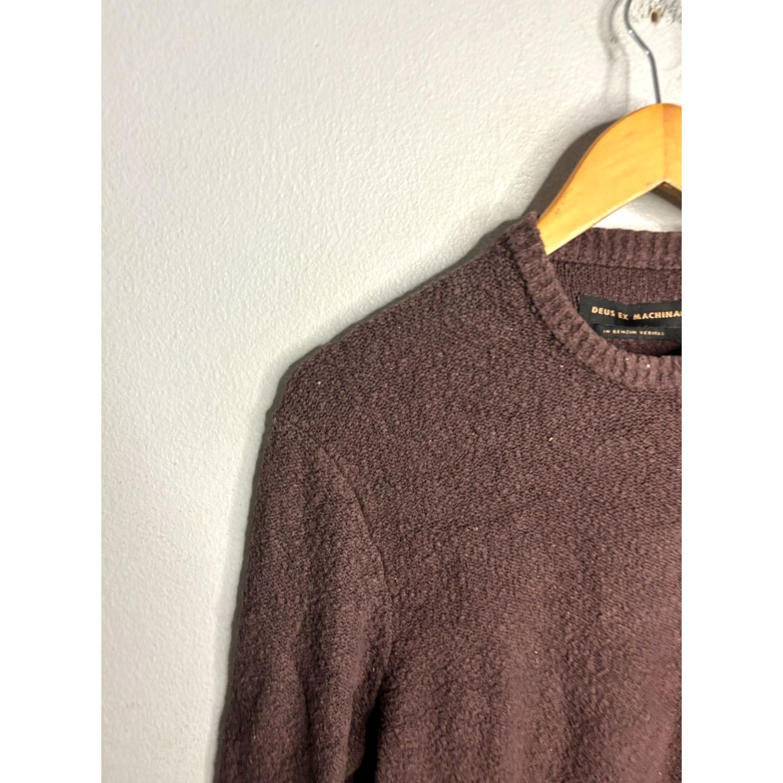Deus Ex Machina Deus Ex Machina Mens Size M Crew Neck Sweater Brown 935 Casual Pullover Logo Fleece Cotton Size US M / EU 48-50 / 2 - 2 Thumbnail