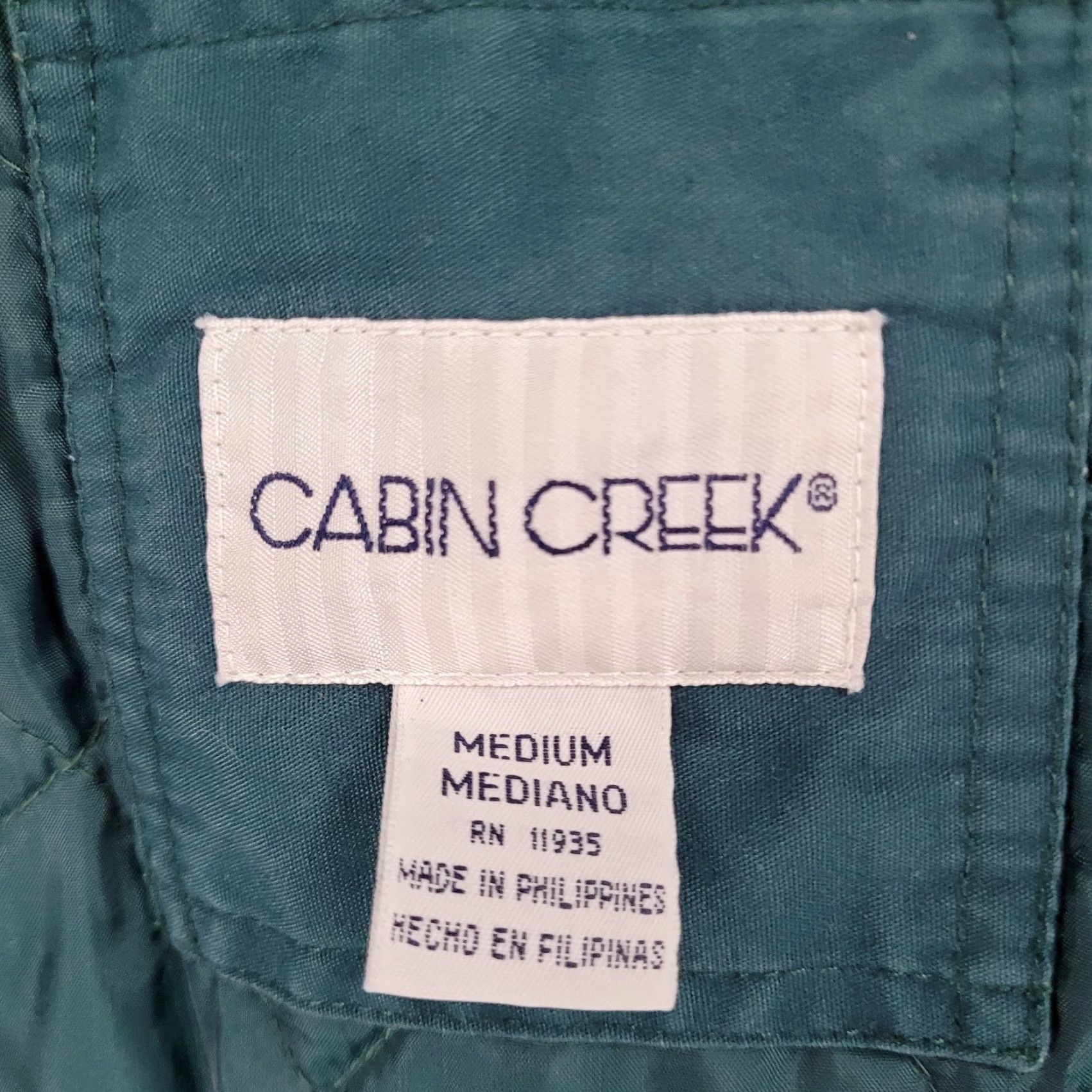 Vintage VINTAGE Cabin Creek Jacket Women's Coat Green Hooded Collared Zip Toggle Pockets Mid-Length Parka M Size M / US 6-8 / IT 42-44 - 3 Thumbnail