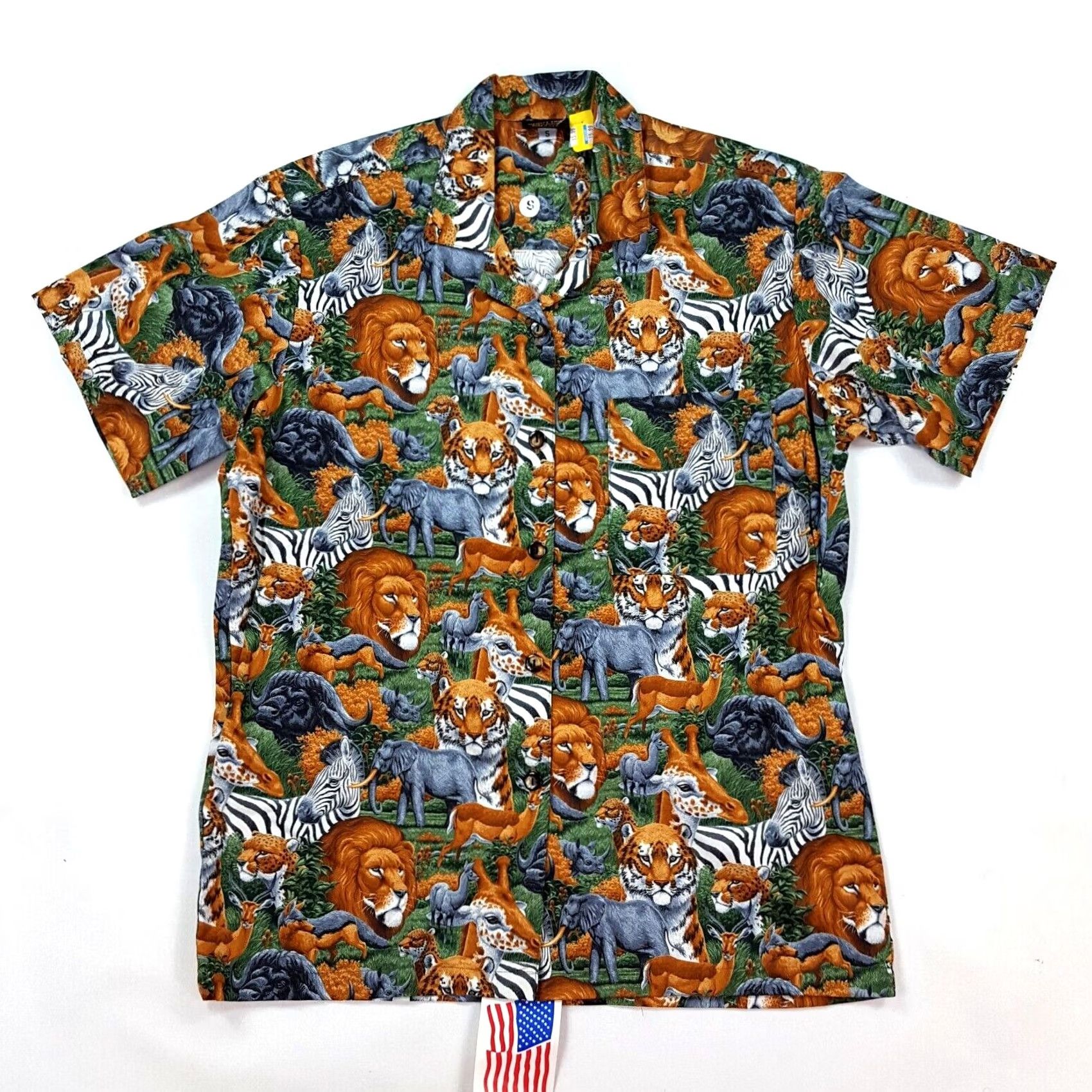 Vintage VINTAGE Infinity Chic African Animal Print Button-Up Shirt Womens S Collared USA Dress Shirt Size S / US 4 / IT 40 - 2 Thumbnail