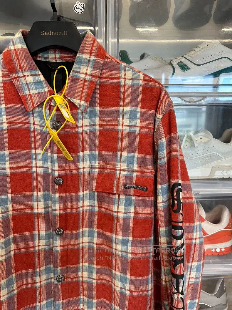 Chrome Hearts CHROME HEARTS Size L Sanskrit flower arm blue and red plaid Size US L / EU 52-54 / 3 - 2 Thumbnail