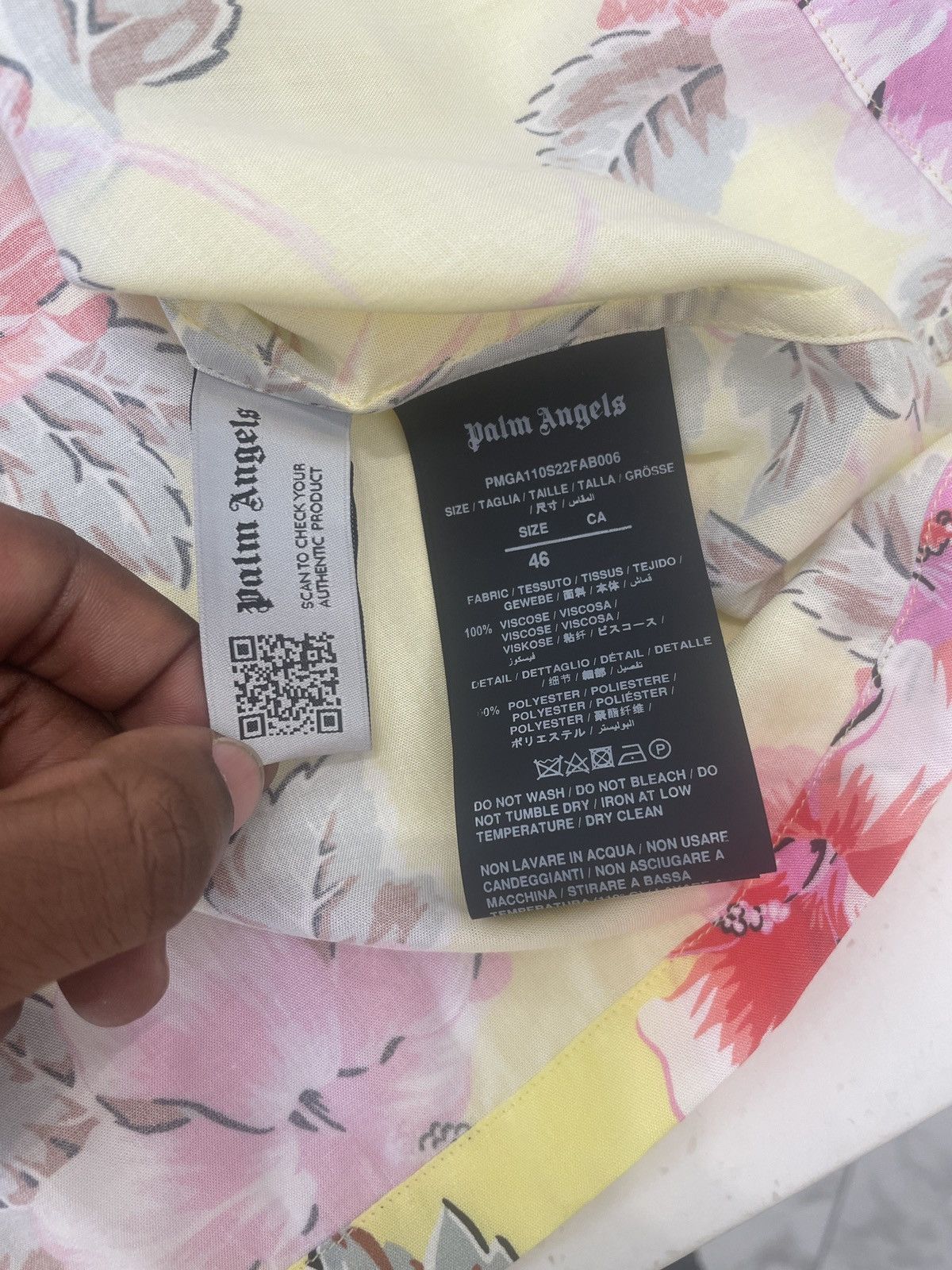 Palm Angels Palm Angels Allover Flower Print Button Up Shirt Size S Size US S / EU 44-46 / 1 - 4 Thumbnail