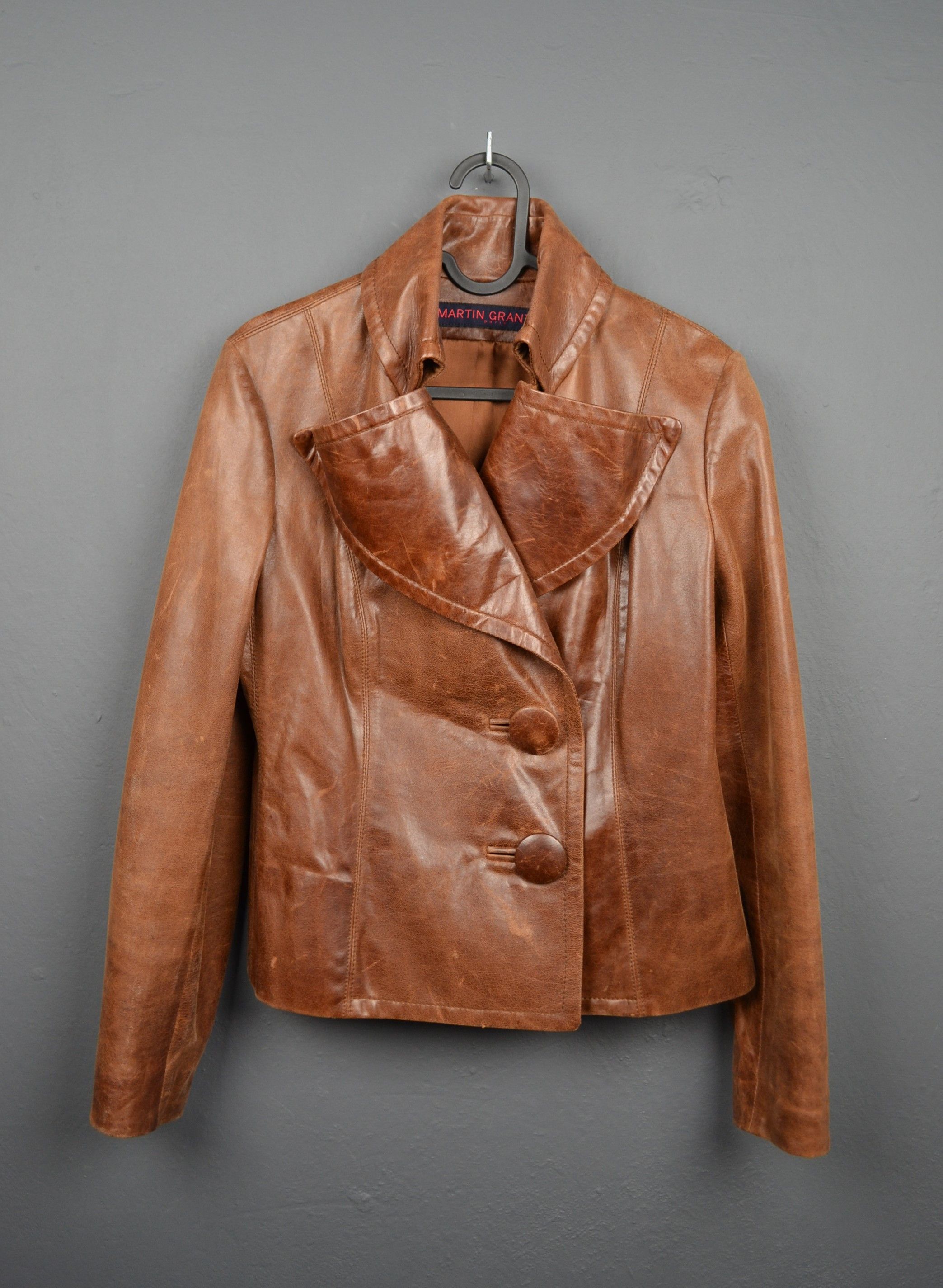 Other Martin Grant Paris M size Brown Leather Jacket Women’s Size M / US 6-8 / IT 42-44 - 1 Thumbnail