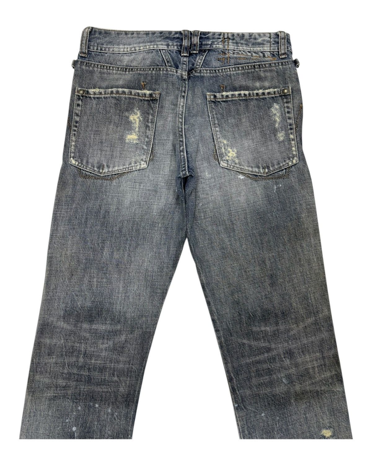 Marithe + Francois Girbaud 🔥MARITHE FRANCOIS GIRBAUD MUD RUSTY DISTRESS PAINTER JEANS Size 29" - 6 Thumbnail