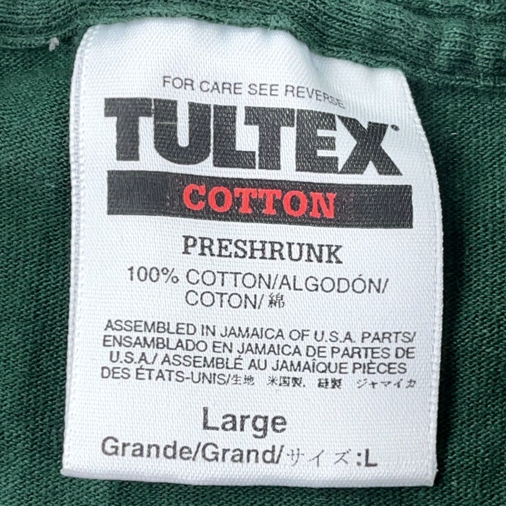 Tultex VINTAGE Tultex Fishing Shirt Large Green Graphic Tee Largemouth Bass 90s Retro Mens Size US L / EU 52-54 / 3 - 3 Thumbnail