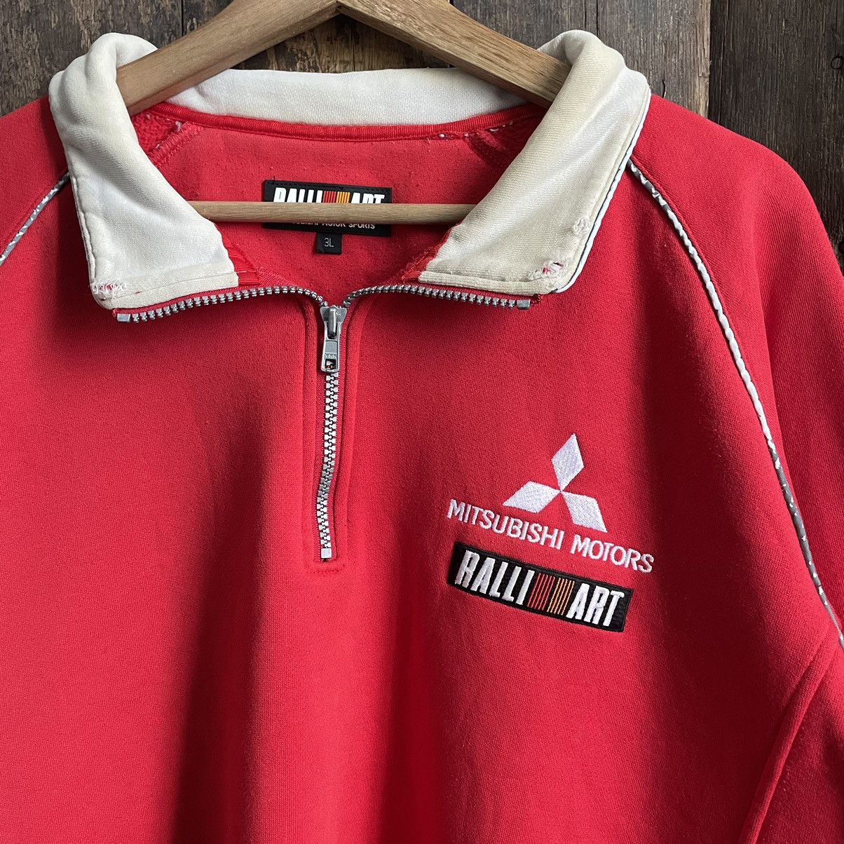 Vintage Vintage Mitsubishi Ralliart Half zipper Sweatshirt Size US XL / EU 56 / 4 - 3 Thumbnail