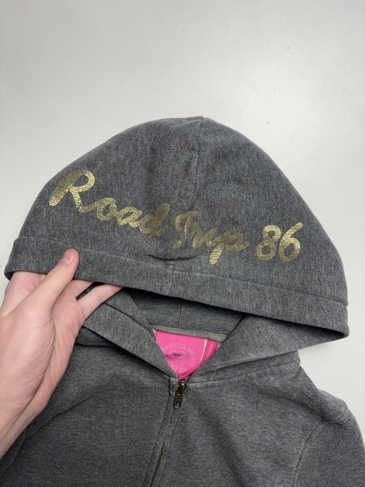 Pink × Victoria's Secret × Vintage Pink Victoria’s Secret glamour cropped vintage zip hoodie Size XS / US 0-2 / IT 36-38 - 6 Thumbnail