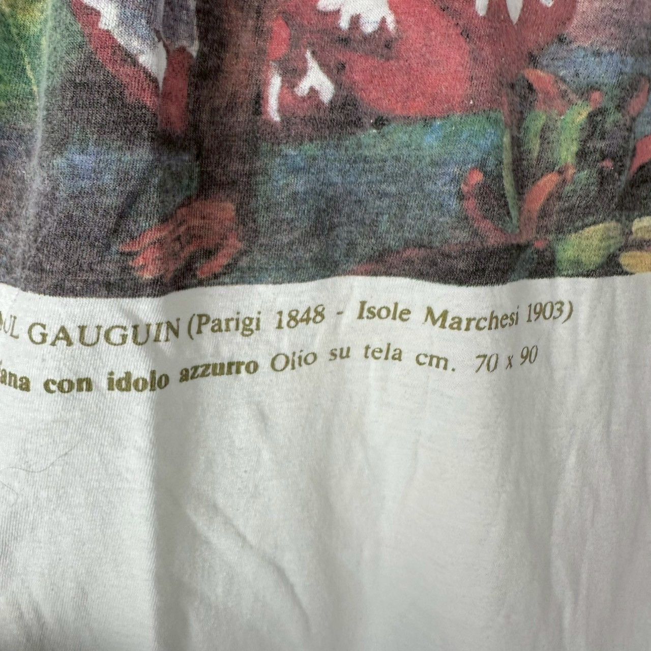 Vintage ​​​​​​Vintage 80s Paul Gauguin Painter Artwork T-shirt Size US S / EU 44-46 / 1 - 3 Thumbnail