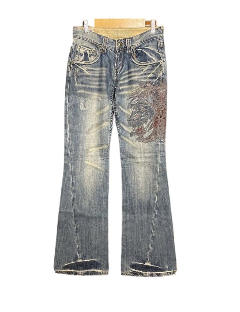 💥Flare💥japanese Jeans flare denim embroidery