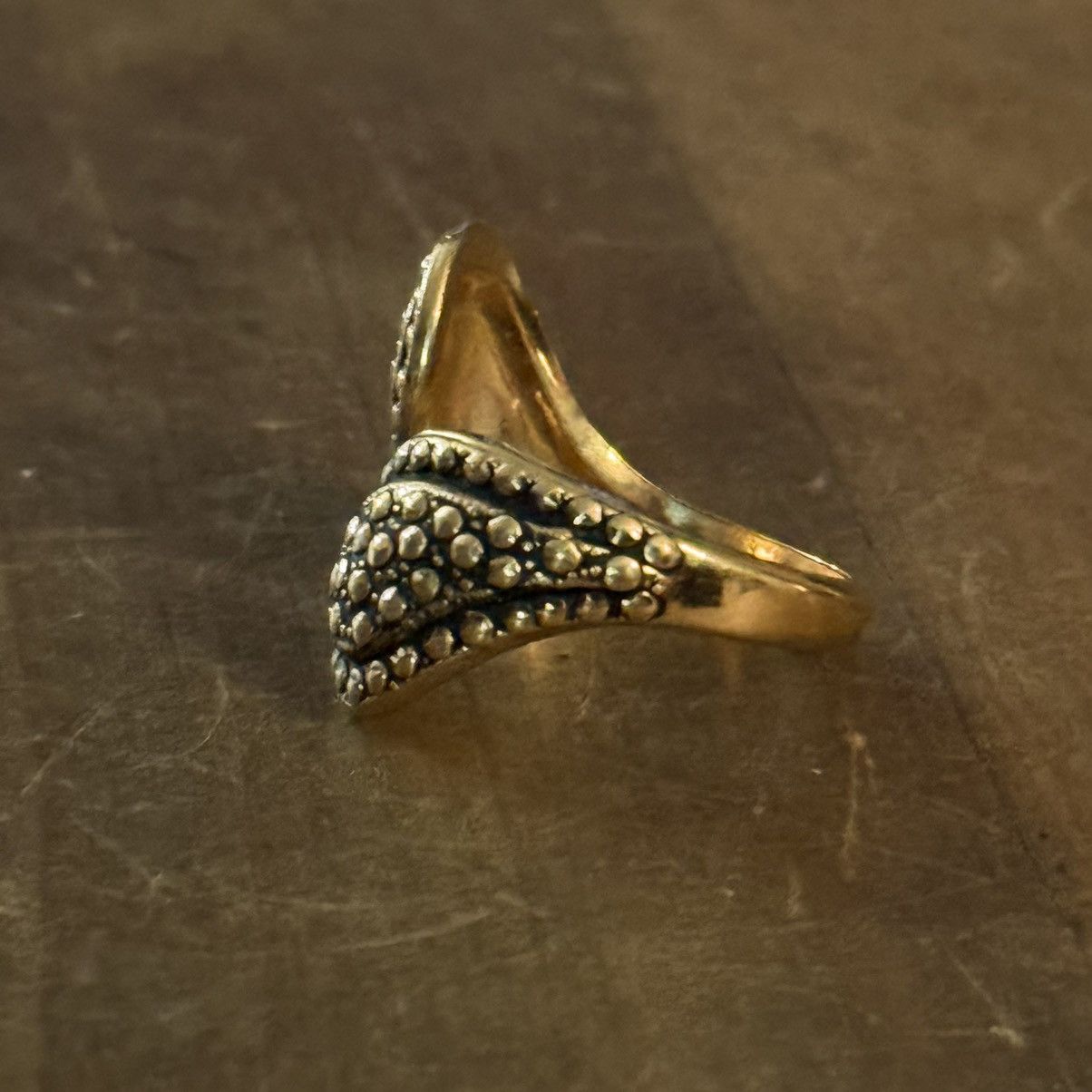 Vintage Vintage golden teardrop wrap ring Size ONE SIZE - 7 Thumbnail