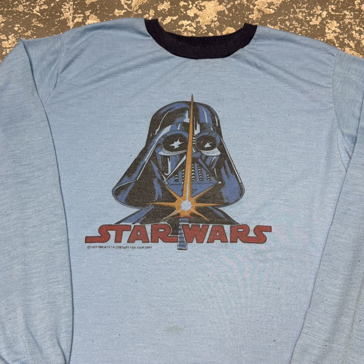 Star Wars True Vintage Star Wars Darth Vader 1977 Baby Blue Long Sleev Size US L / EU 52-54 / 3 - 3 Thumbnail