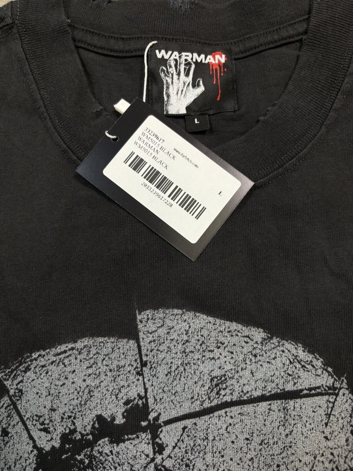 Vintage Warman Broken Skull Graphic T-Shirt, Washed Black Size US L / EU 52-54 / 3 - 7 Thumbnail