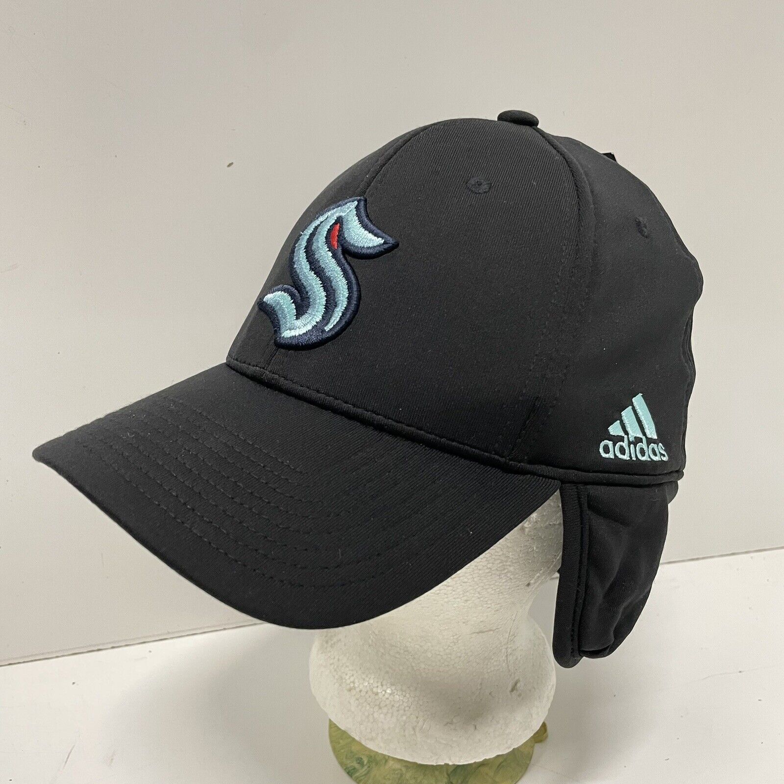 Adidas Seattle Kraken Winter Hat Cap Adult S/M Black NHL Adidas NEW Size ONE SIZE - 1 Thumbnail