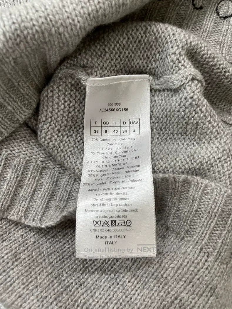 Dior Dior Grey star cashmere sweater Size XS / US 0-2 / IT 36-38 - 5 Thumbnail