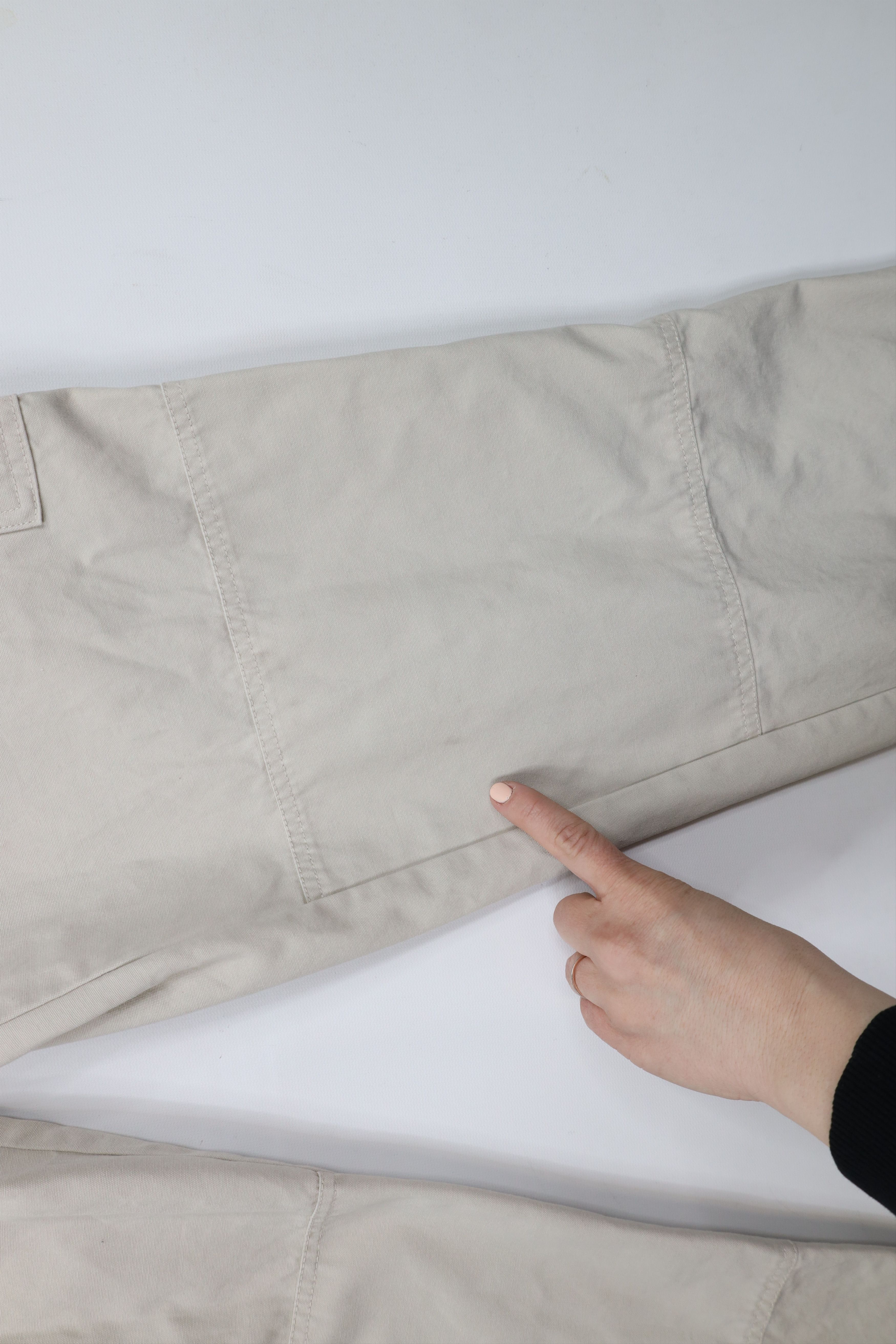 Cabelas × Vintage Vintage 90s Cabelas Wide Leg Double Knee Cargo Pants Beige Size 34" / US 12 / IT 48 - 5 Thumbnail