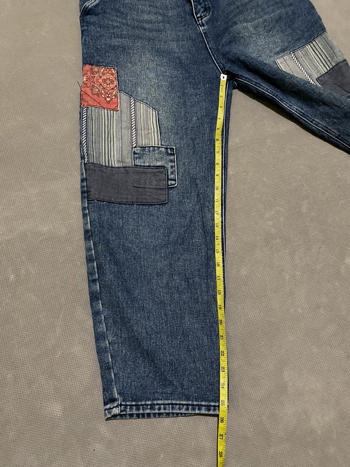 Hysteric Glamour × Japanese Brand Y2k Reknat “Visvim style” patchwork baggy jeans Size US 33 - 12 Thumbnail