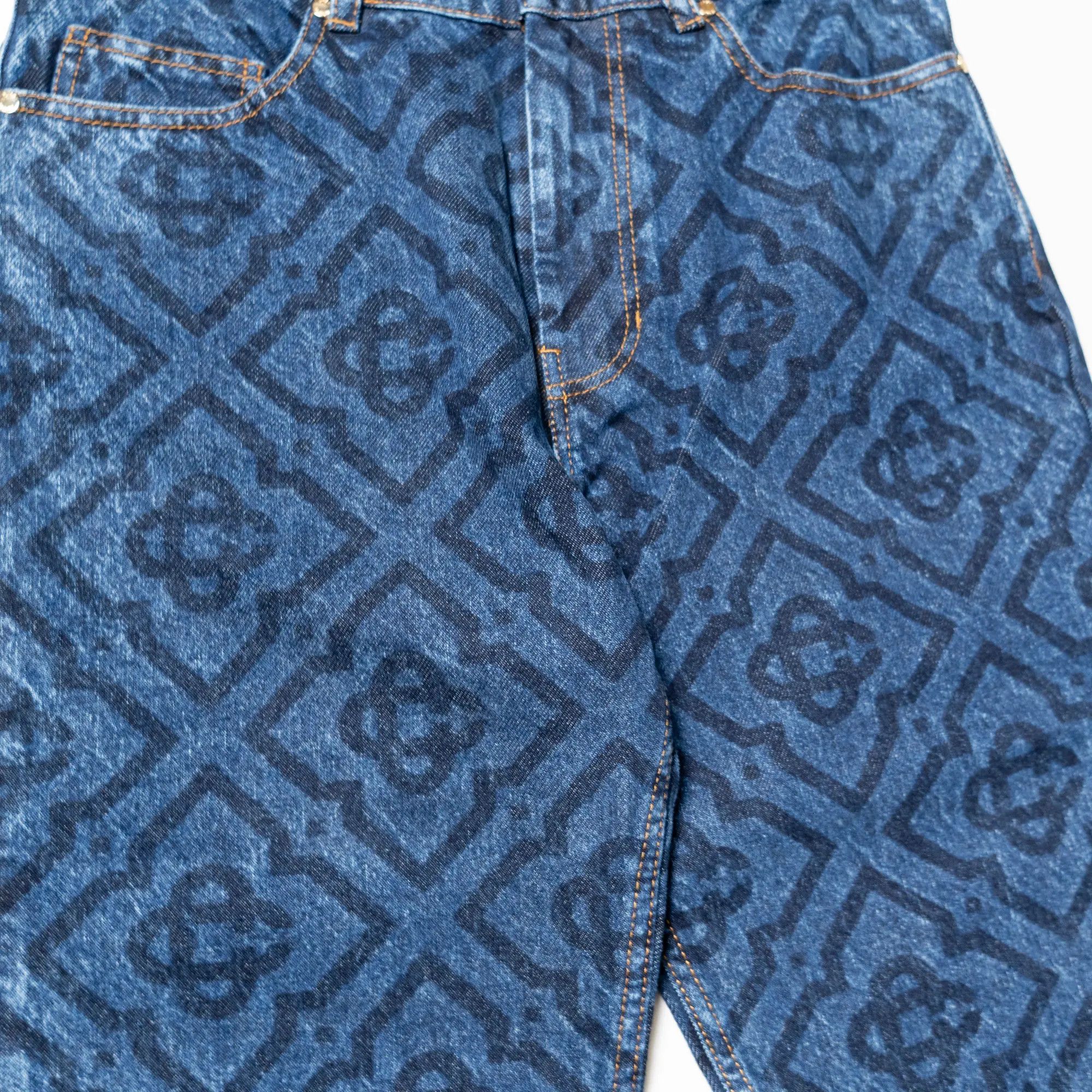 Casablanca o1mle0326 Denim Jeans Laser Monogram in Dark Blue Size US 30 / EU 46 - 6 Thumbnail
