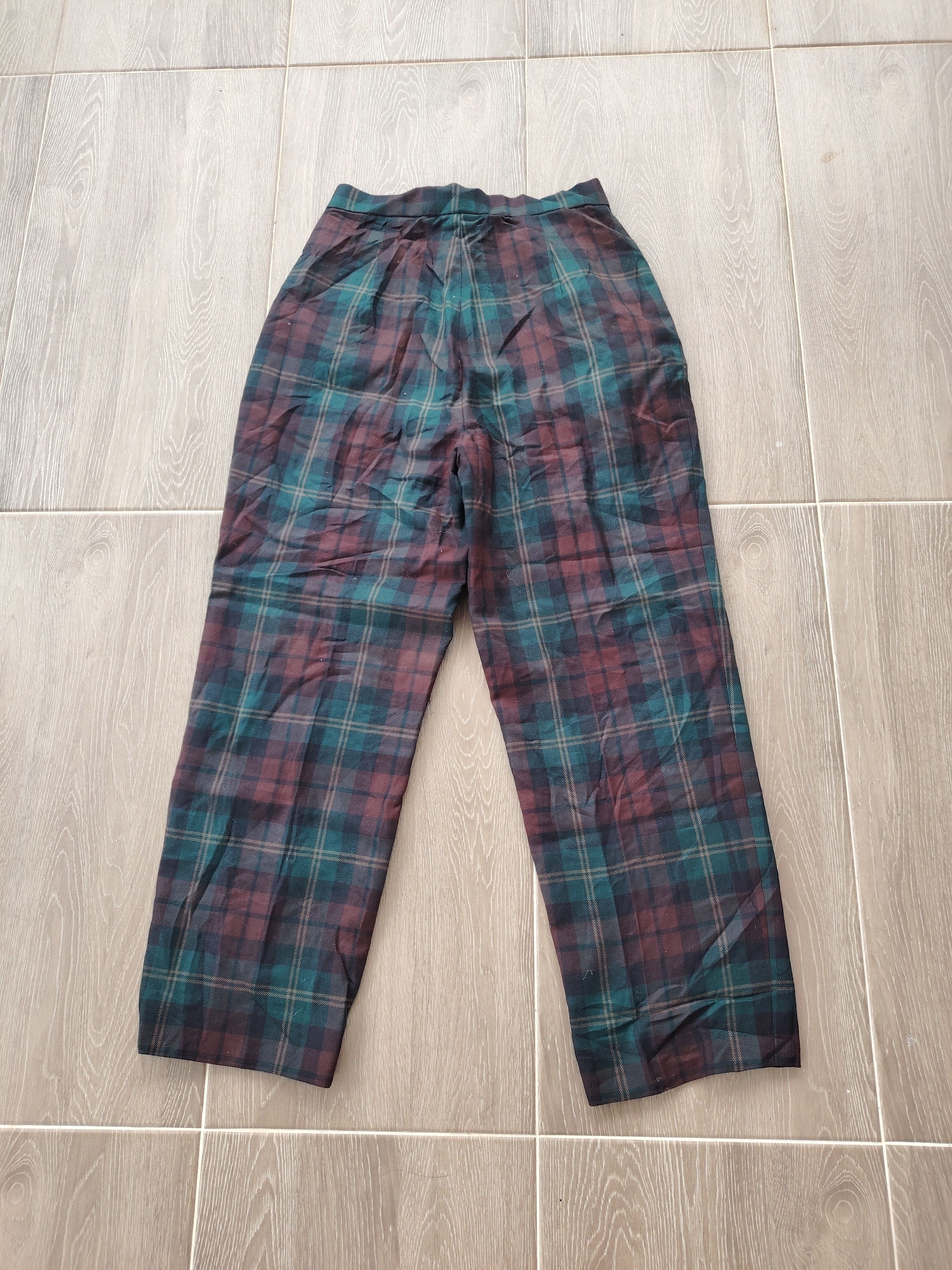Japanese Brand × Vintage TIM Japan Checkered Plaid Vintage Pants Size 27" / US 4 / IT 40 - 2 Thumbnail