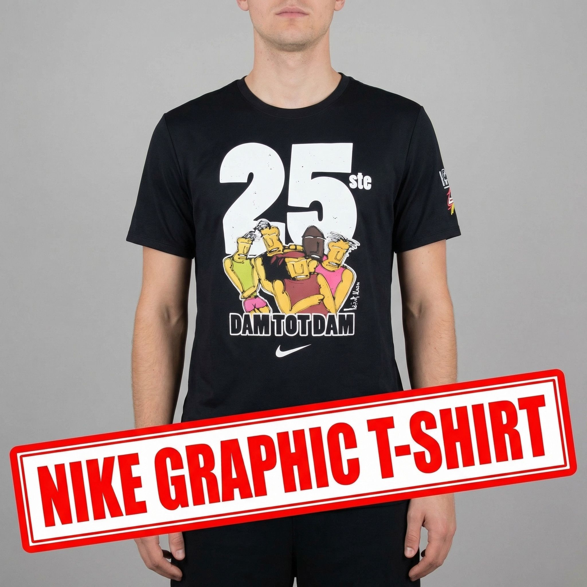 Nike Rare Nike “Dam tot Dam” graphic t-shirt! “JUST DO IT” Size US M / EU 48-50 / 2 - 1 Thumbnail
