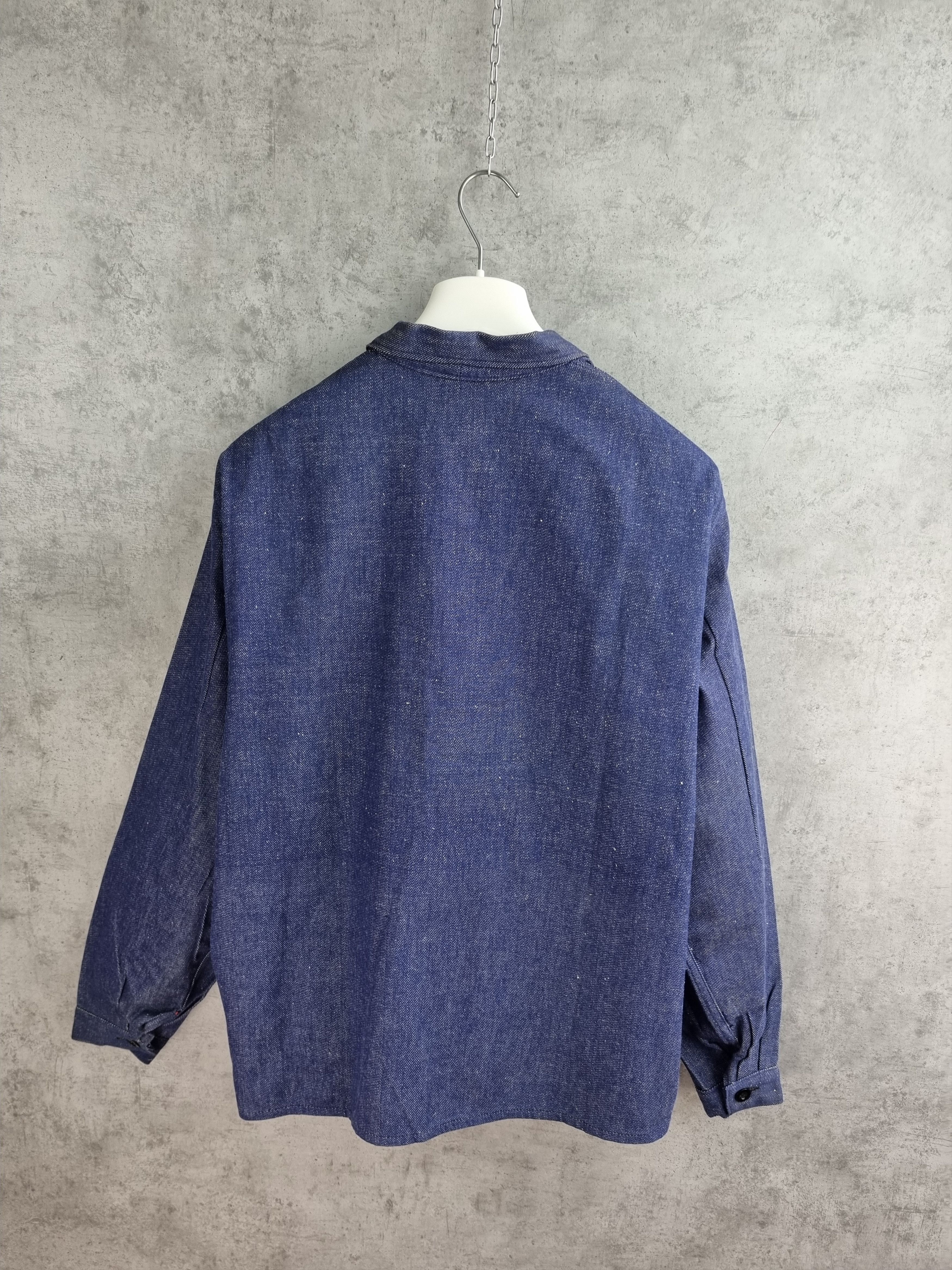 Le Laboureur × Vetra Rare 60s Selvedge Denim Workers Jacket Overshirt Size US M / EU 48-50 / 2 - 3 Thumbnail