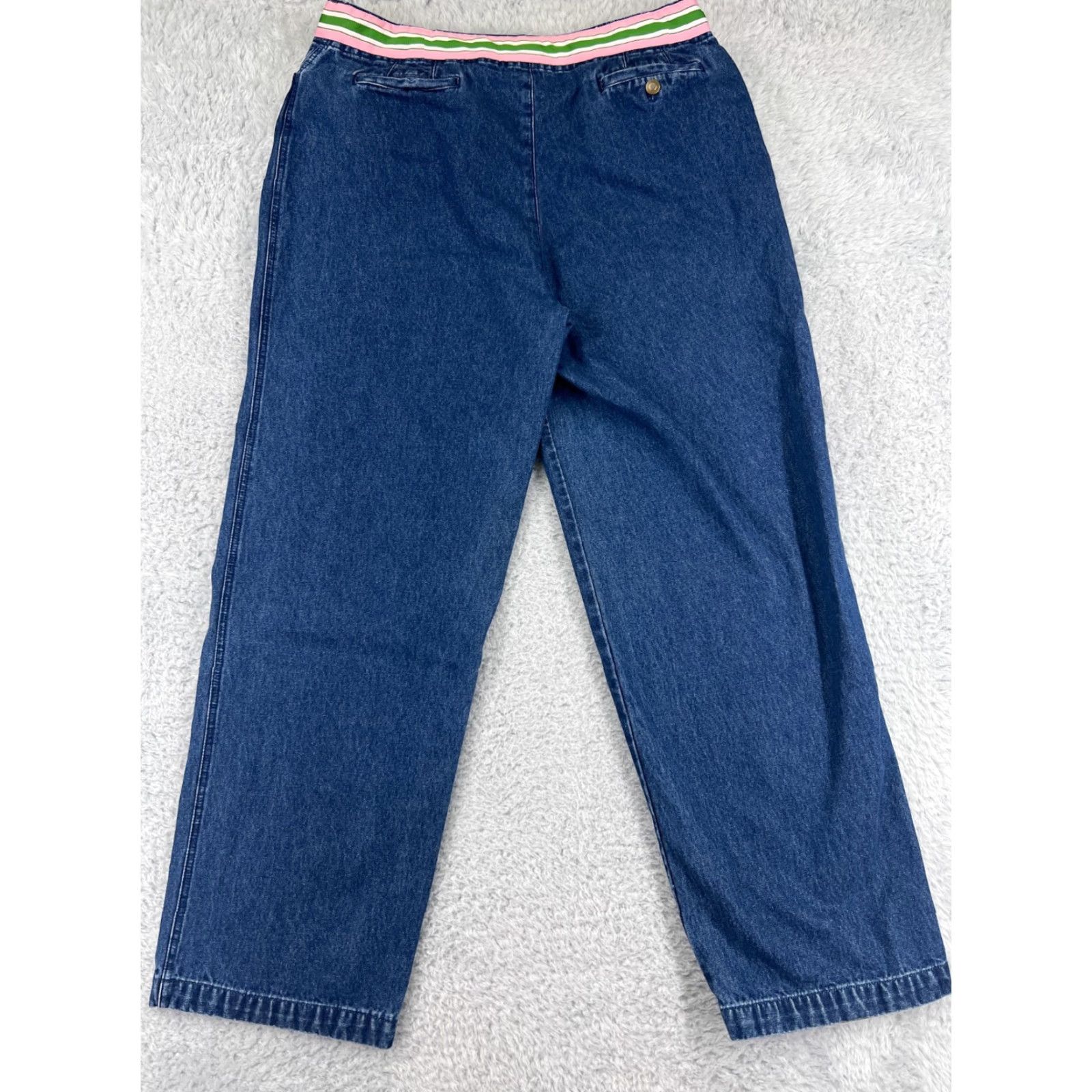 Vintage Chadwicks Jeans Womens 14 Blue Bootcut Medium Wash Mid Rise Cotton 29x28 Denim Regular Zip Belt Loops 5-Pocket Size 36" / US 14 / IT 50 - 2 Thumbnail