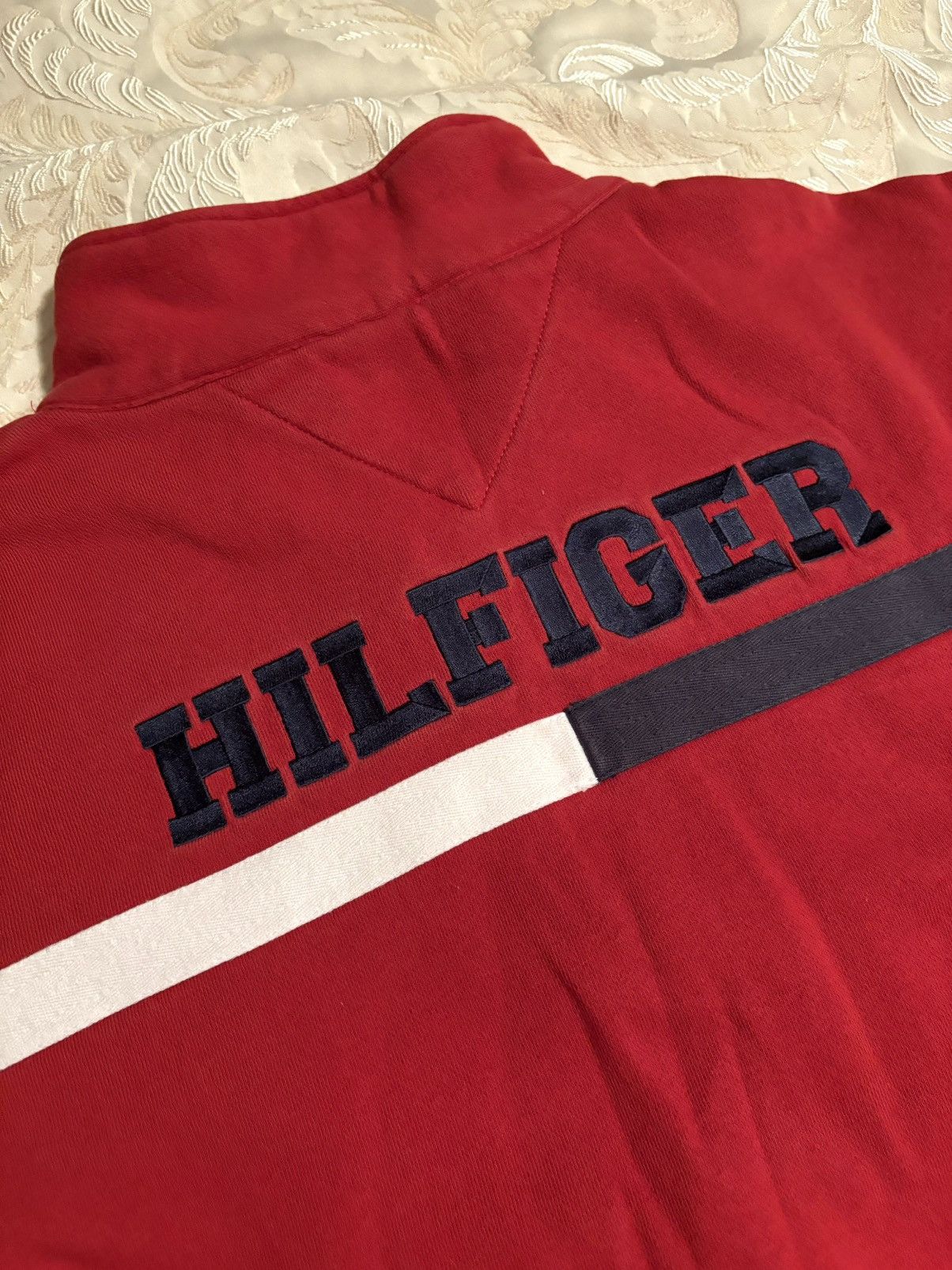 Tommy Hilfiger × Tommy Jeans × Vintage Tommy ¼ Zip Pullover Sweatshirt Jumper Vintage Hilfiger Size US XL / EU 56 / 4 - 4 Thumbnail