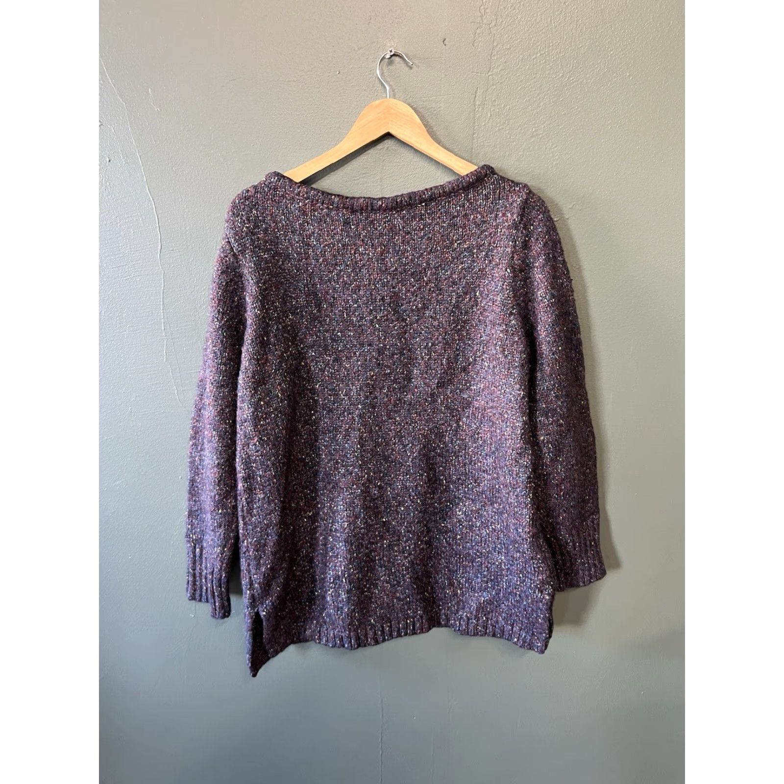 Boston Proper Boston Proper Womens Purple Knit Pullover Sweatshirt XL Pullover Sweatshirt Purple Womens Boston Proper Knit Pullover XL Women Size XL / US 12-14 / IT 48-50 - 2 Thumbnail